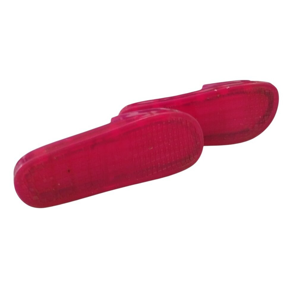 KATE SPADE New York Size 9 "SPLASH" Pink Flower Jelly Slip On Slides Sandals - Picture 6 of 6